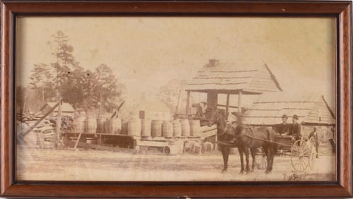 Antique Photograph of Barrels