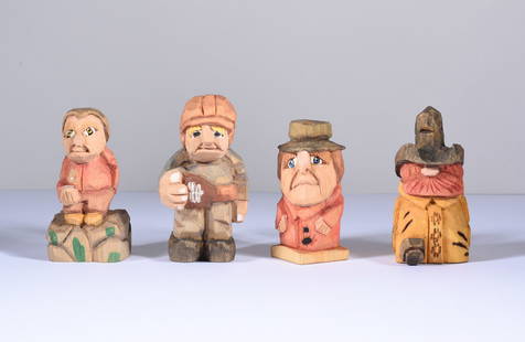 Lindsay Pendleton Wood Carving: 2" x 3" each,all items are from the Collection of Mary Wells. Antique collection and other collectibles. Please see photos for condition. Shipping will be done by a 3rd party shipping using live aucti