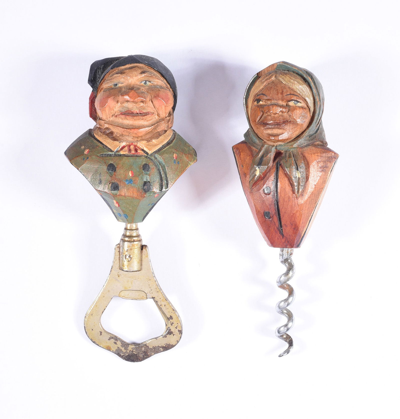 Vintage Anri Wooden Carved Figures (1 of 2)