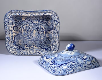 Flow Blue Dish