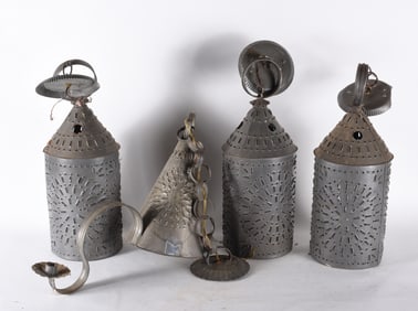 Vintage Punched Tin Lighting Group