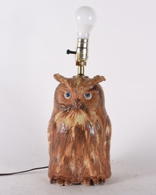 Pottery Owl Lamp