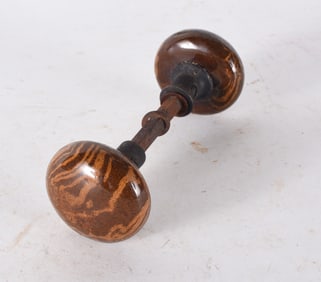 Bennington Door Knob Brown Marble Swirl