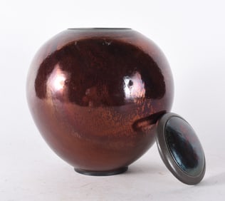 North Carolin Pottery Lidded Jar