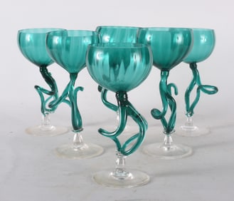 Judson Guerard Free Form Stem Goblet set of 6