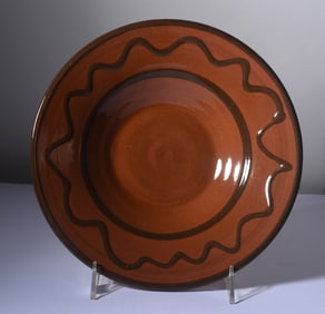 MLF Farrell Slip Decorated Pie Plate Westmoore Pottery