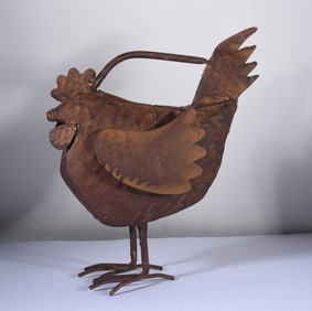 Folk Art Tin Chicken