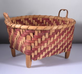 Decorated Four Leg Basket