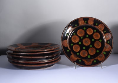 Seagrove NC Pottery Plate Set (6) each one different