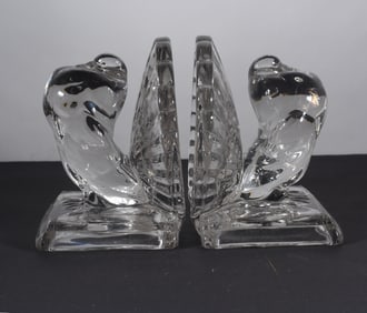 Glass Turkey Bookends