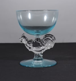 Morgantown Chanticleer rooster Cocktail Glass