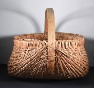 Vintage Oak Split Basket