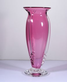 Hand Blown Art Glass Vase