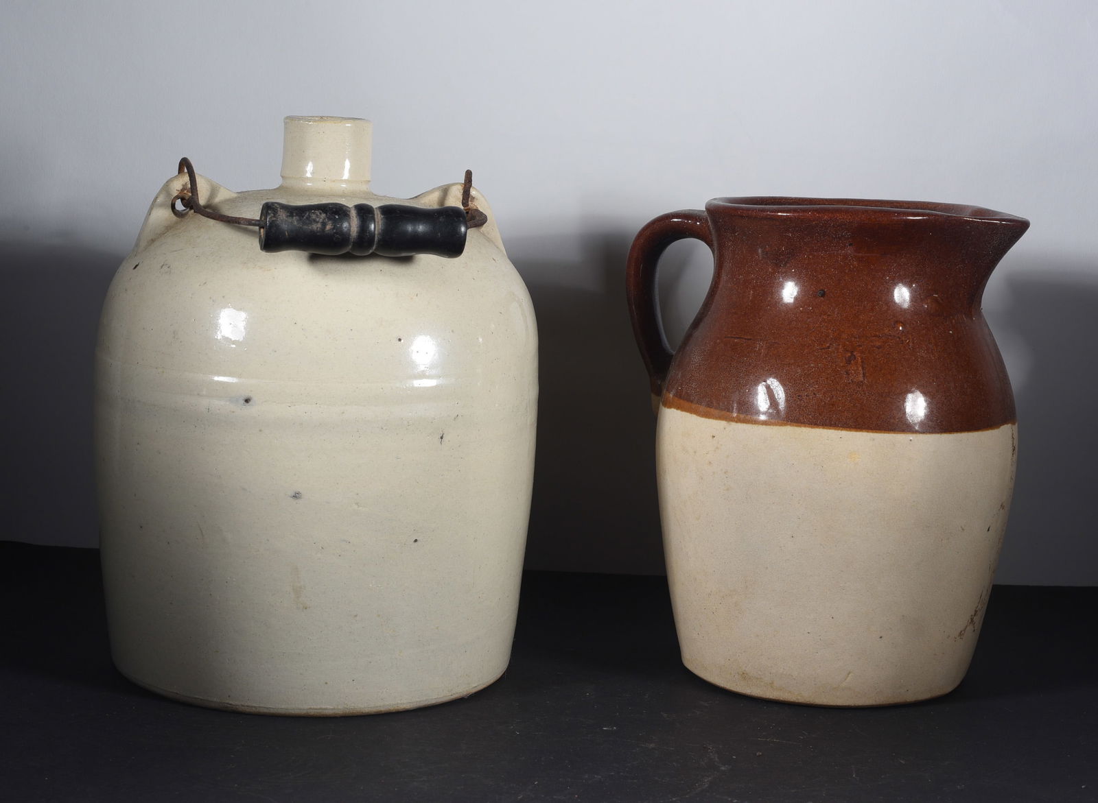 Antique White Stoneware: sizes are found under condition tab and are for shipping purposes. all sizes are approximate for shipping purposes. all items are from a single owner estate collection. Please see photos for details o