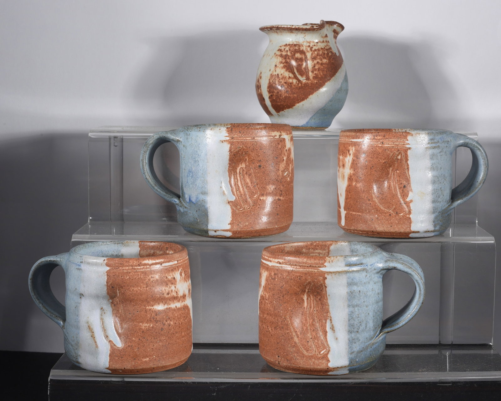 North Carolina Pottery Mugs: sizes are found under condition tab and are for shipping purposes. all sizes are approximate for shipping purposes. all items are from a single owner estate collection. Please see photos for details o