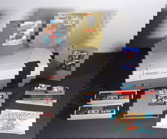 Vintage Nintendo Gaming Console and Games