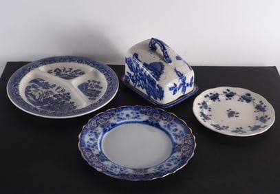 Flow Blue and other Collection of plates