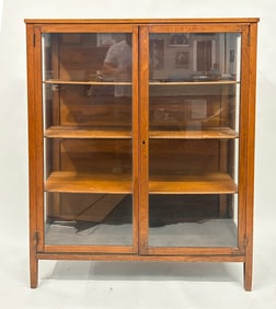 ca. 1900 Oak China Cabinet