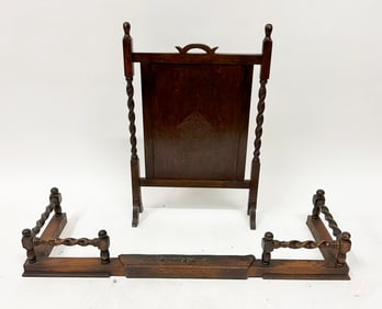 ca. 1900 Fire Place Fender and Screen