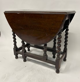 ca. 1900 Twisted Leg Gate Leg Table