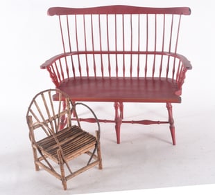 Miniature Bench and Chair