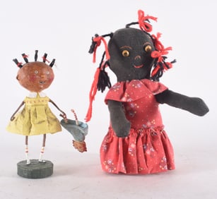 Two African American dolls