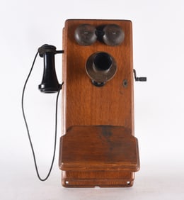 ca. 1900 Oak Wall Telephone