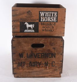 White Horse Wooden Box and Mt Airy NC Box