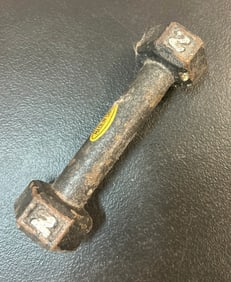Vintage 2 lb hex dumbbell