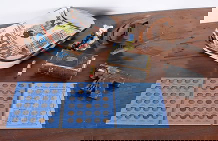 Collection of Items Pennies, and other