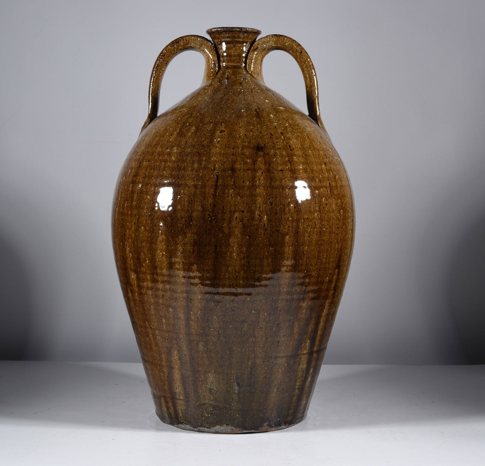 Mike Ball Double Handled Alkaline Glaze Jug (1 of 5)