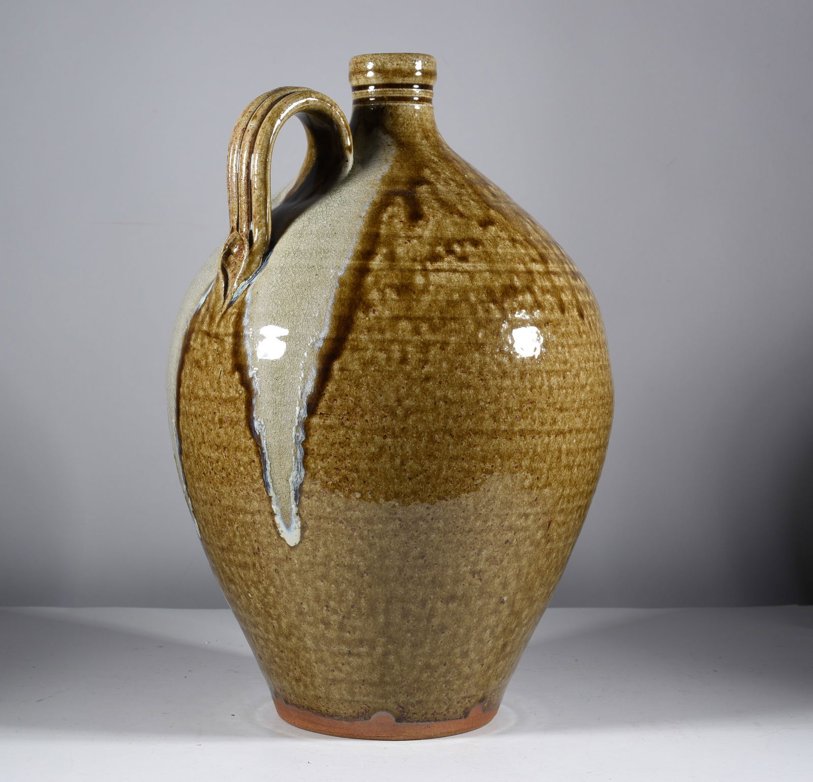 Matt Halyburton Outstanding Alkaline Glaze Jug with Glass Runs (1 of 4)