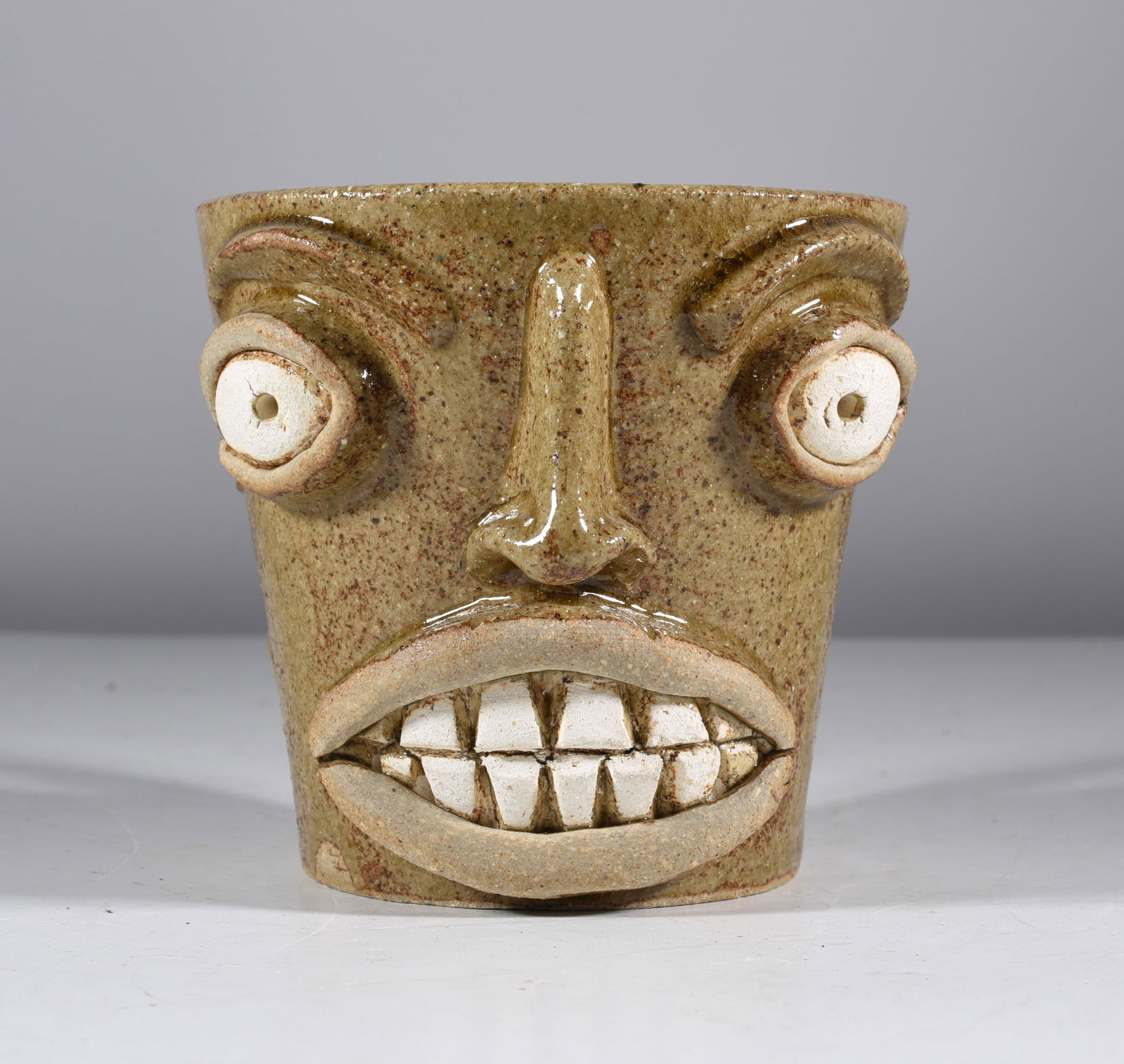 Stephen Ferrell Edgefield Style Face Jug Mug (1 of 5)