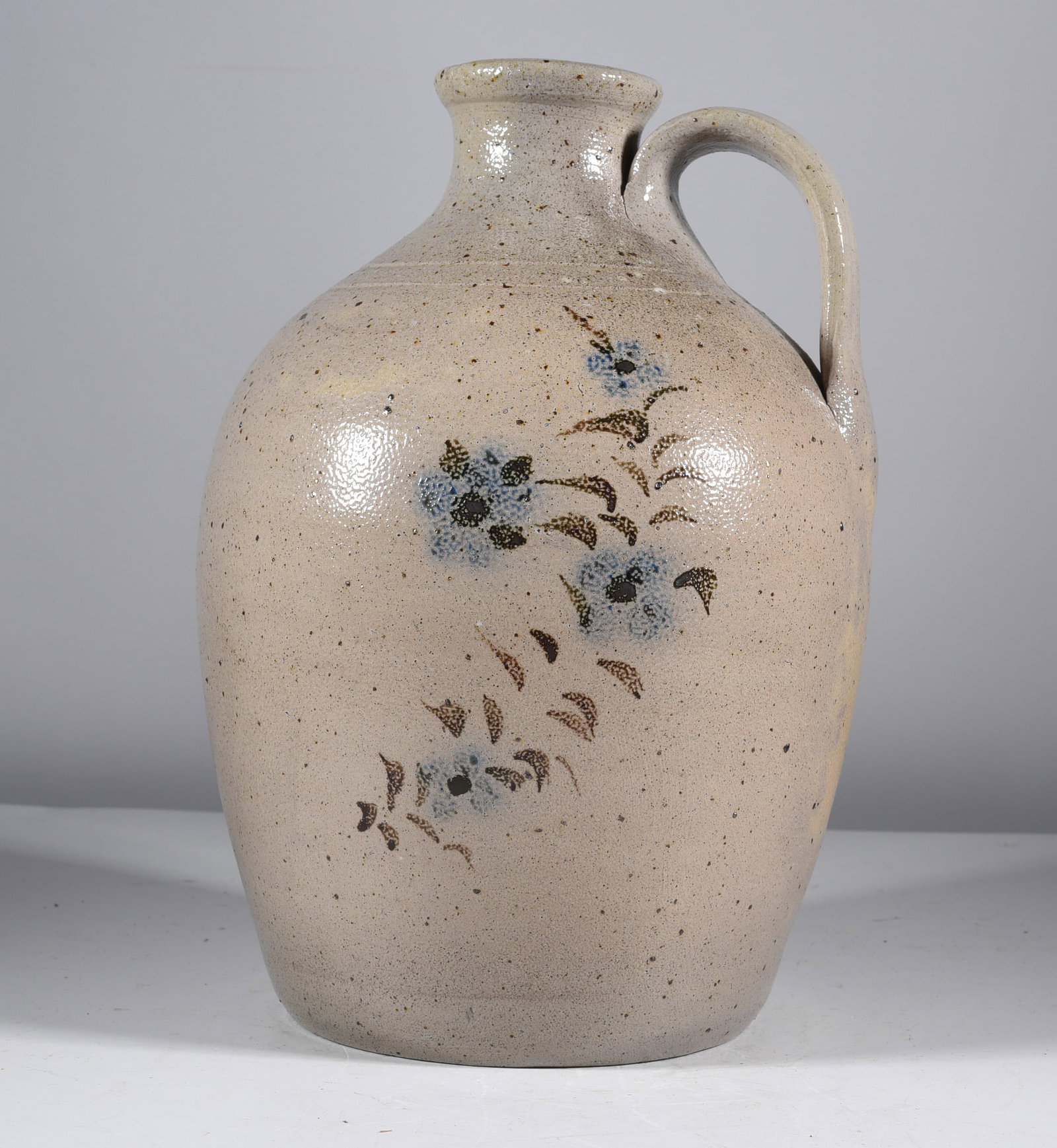 Slip Decorated Salt Glaze Jug: att. to ML Owen ca. 1990. Seagrove, NC.