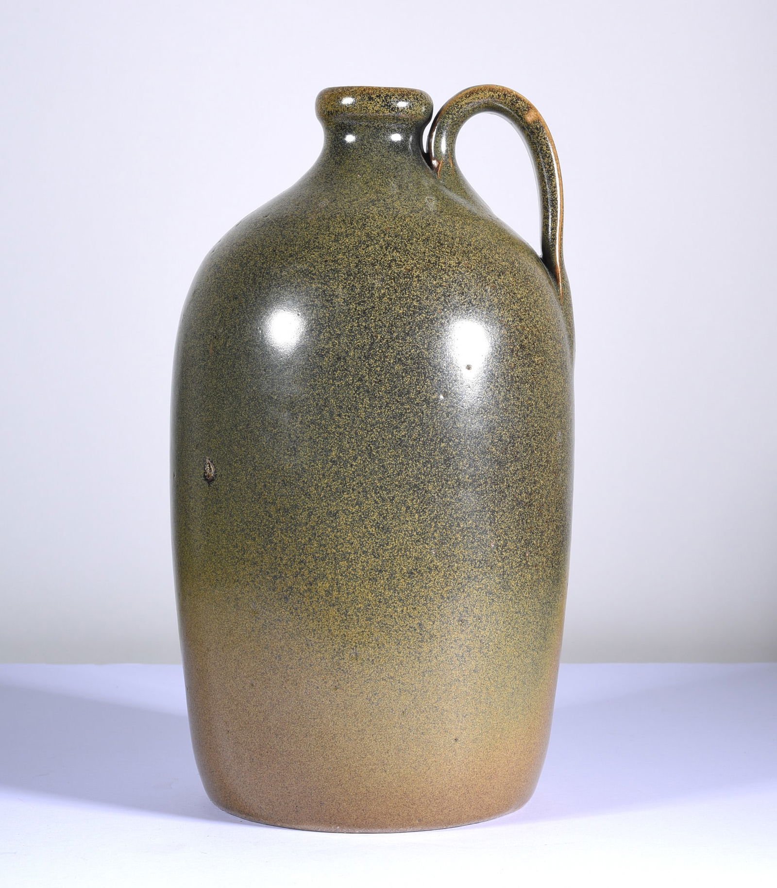 Jugtown Pottery Jug in Frogskin Green Glaze (1 of 3)