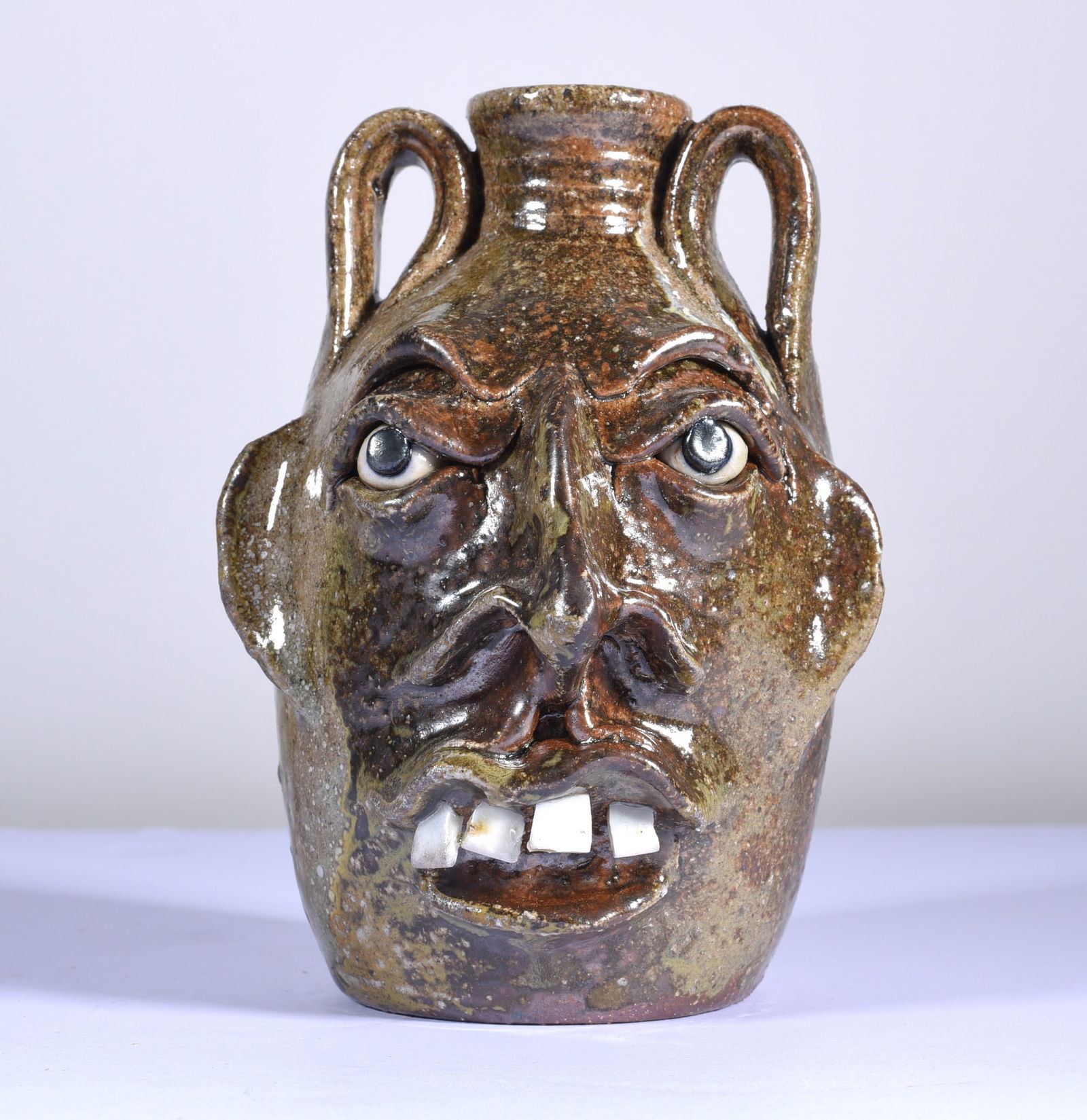 Mike Ball Pottery Face Jug (1 of 3)