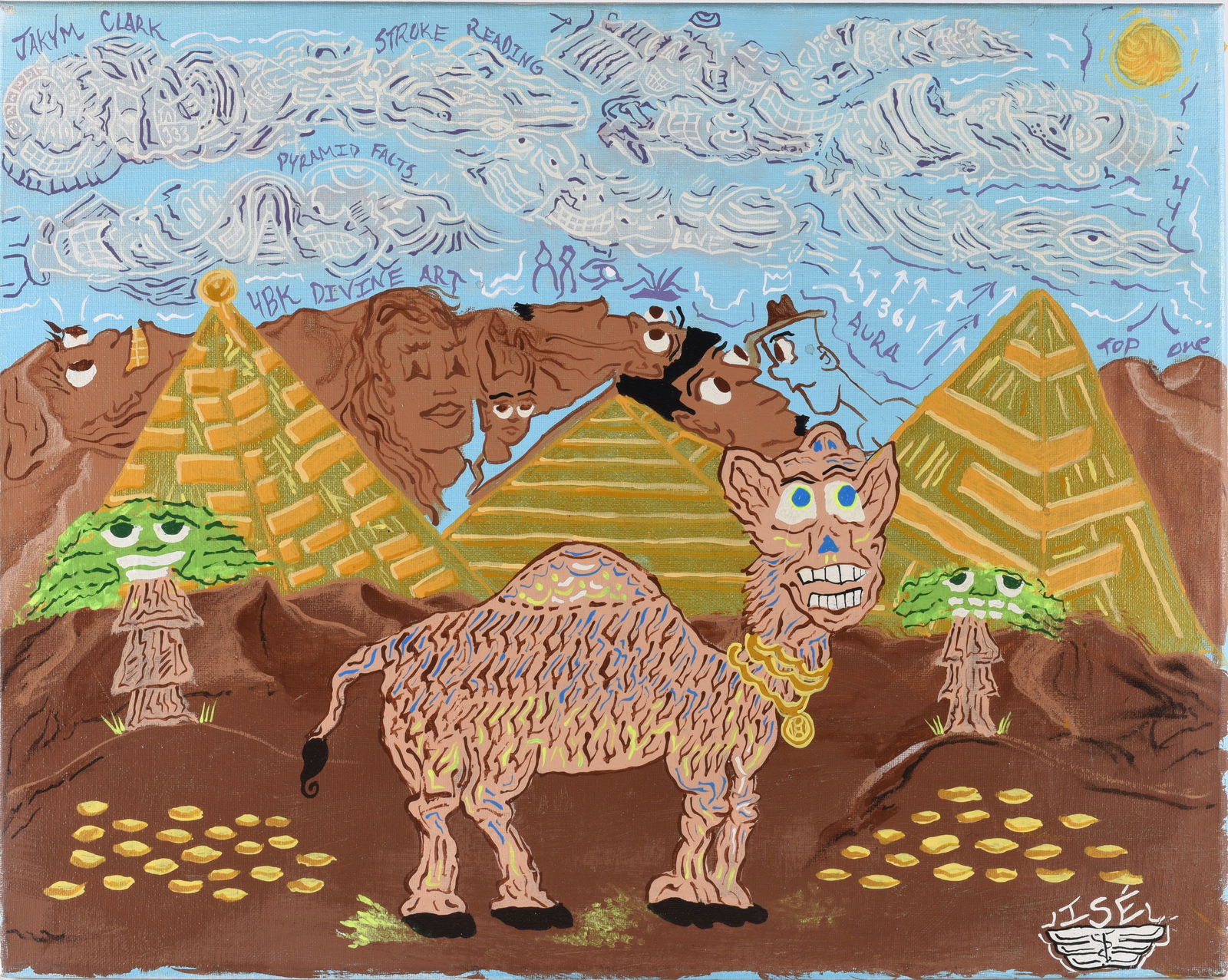 Jakym Clark (Isa) Outsider Art Painting (1 of 2)