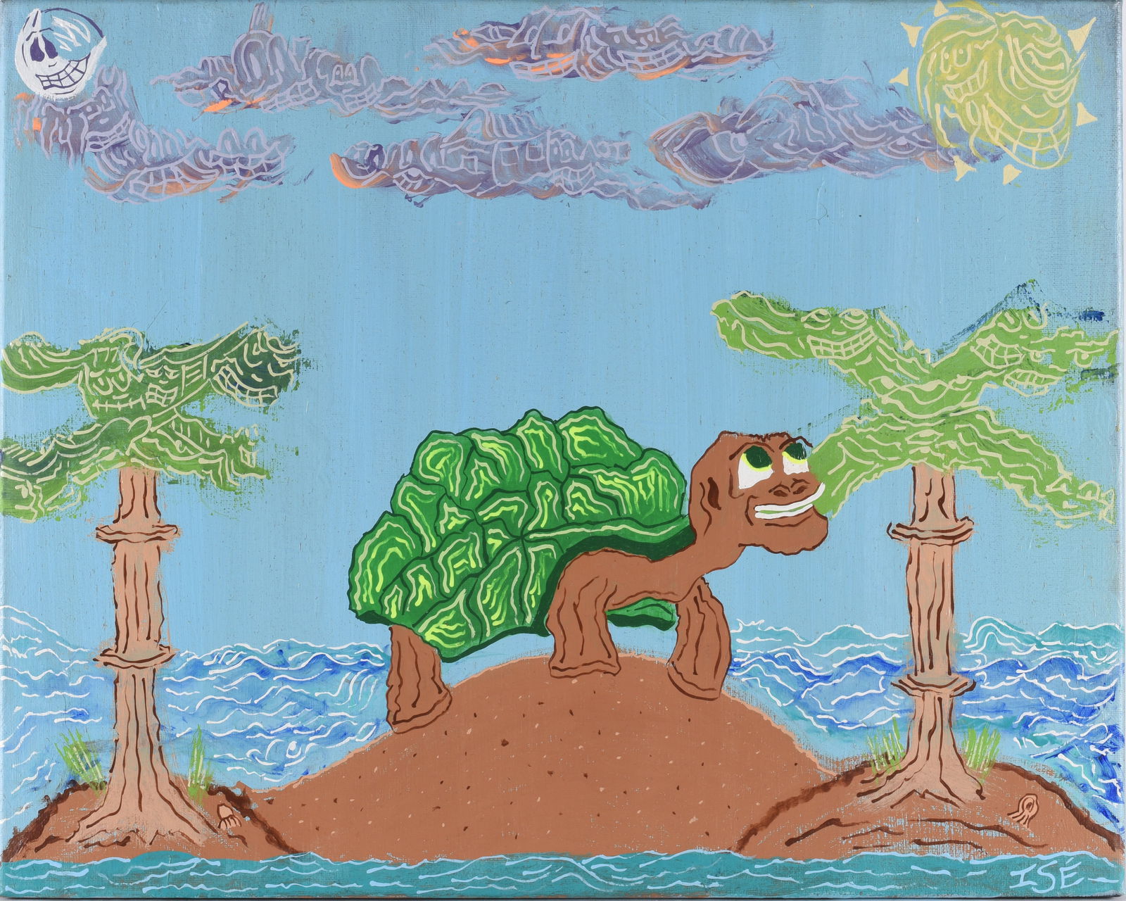 Jakym Clark (Isa) Outsider Art Painting (1 of 2)