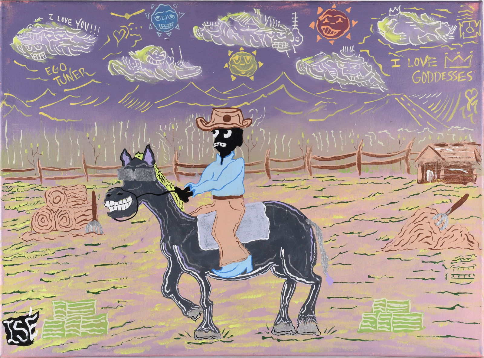 Jakym Clark (Isa) Outsider Art Painting (1 of 2)