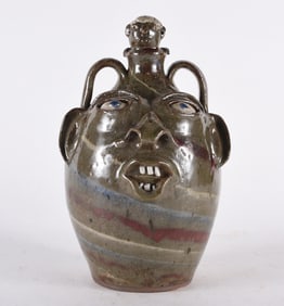 Joe Reinhardt Swirl Pottery Jug