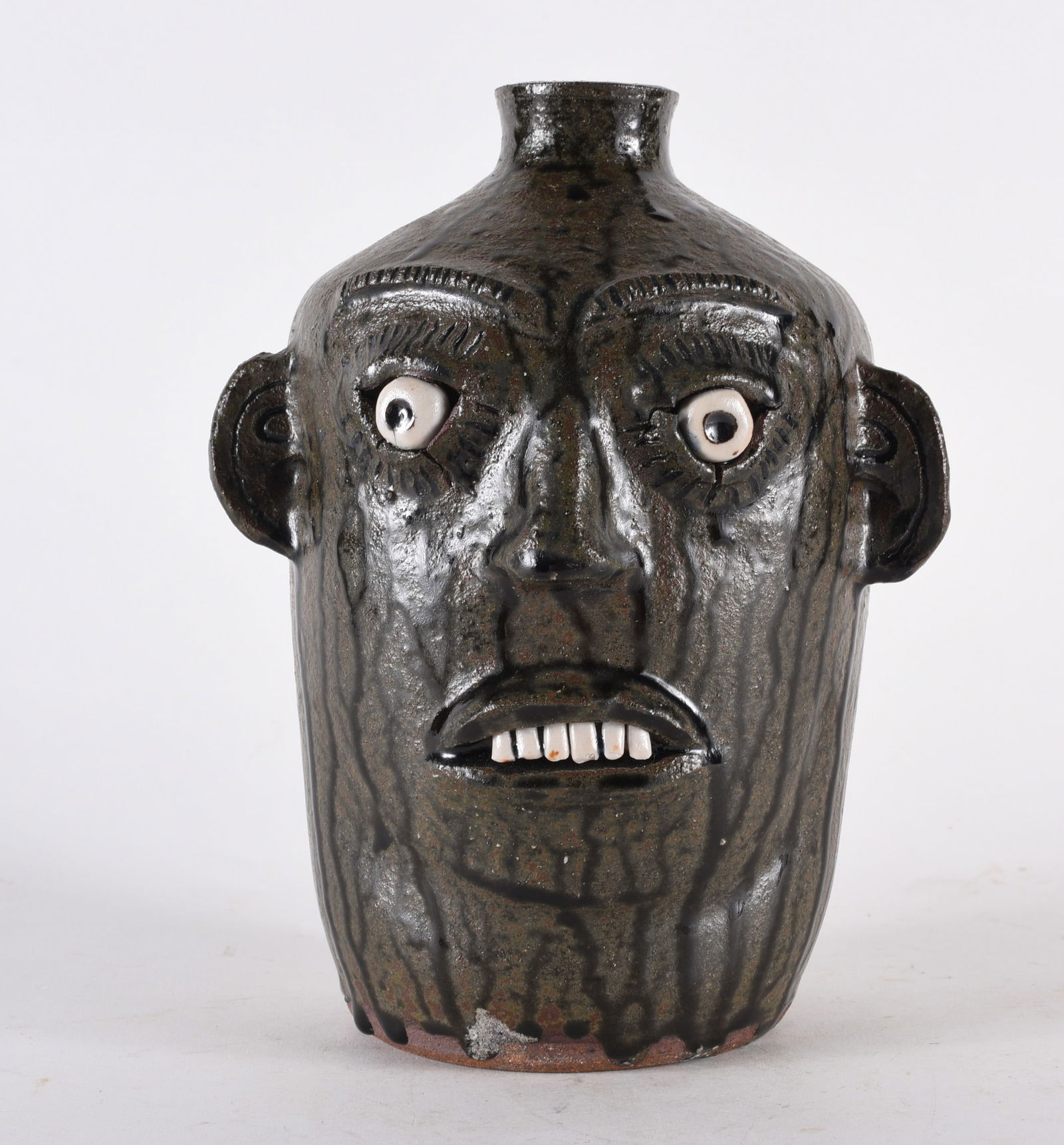 Alva Gusta Meaders Face Jug (1 of 3)