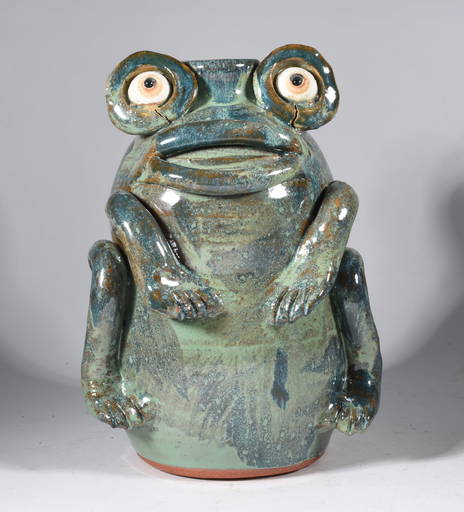 Nc Pottery, Hilton, Flower Frog Or Pansy Pot,