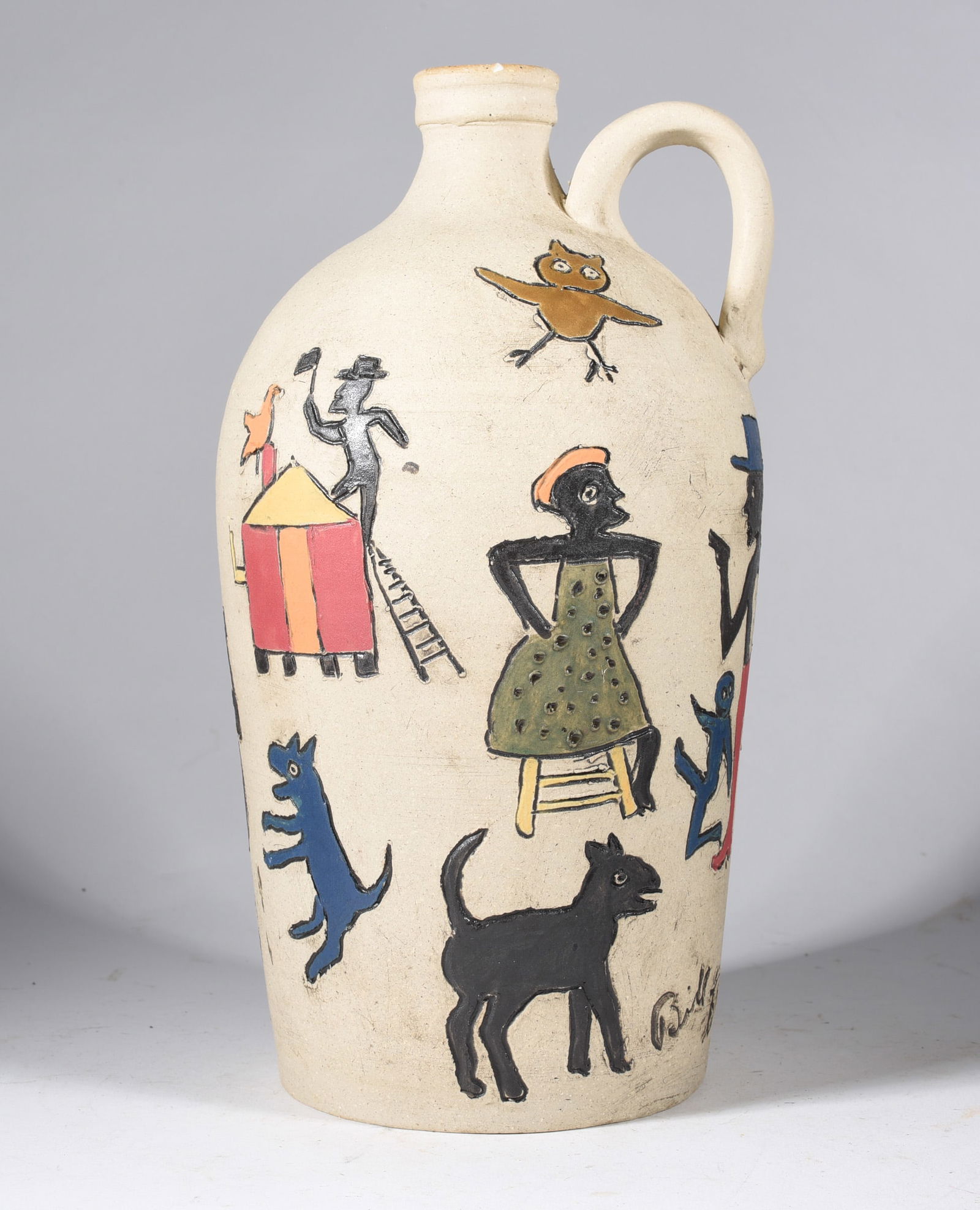 Rodney Leftwich Folk Pottery after Bill Traylor (1 of 5)