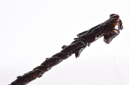 American Folk Art Carved Cane