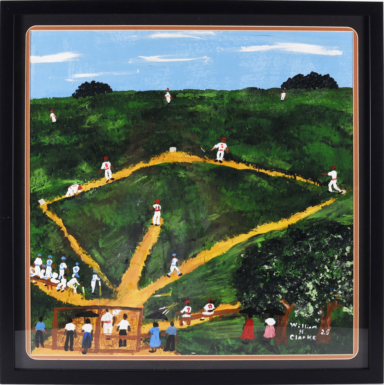 William Clark Folk Art Painting: African American. William Clark lives in Virginia and creates compelling memory paintings. These are great works of art.