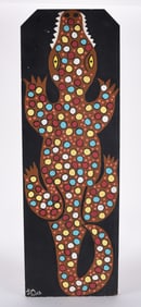 Painted Folk Art Alligator