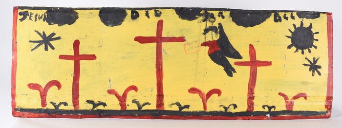 RA Miller Folk Art Painted Tin