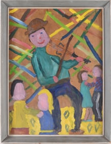 Folk Painting of Violin Player