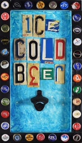 Eric Cunningham Folk Art Painting Collage