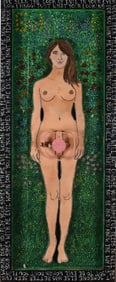 Eric Cunningham Folk Art Painting Collage